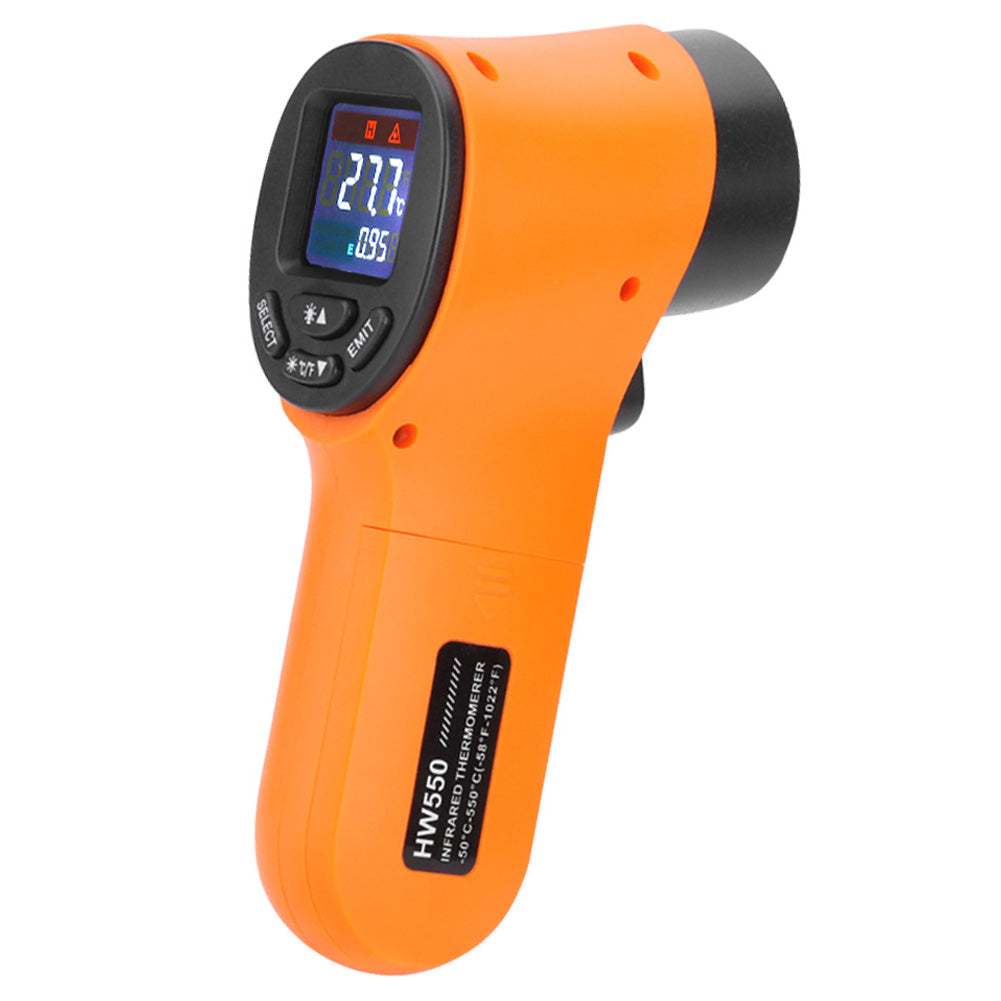 HW550 Digital LCD Infrared Thermometer Non-Contact Laser Industrial Pyrometer Temperature Gun HW550 Digital LCD Infrared Thermometer Non-Contact Laser Industrial Pyrometer Temperature Gun